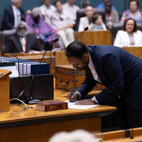 Tanzil Rahman MLA signing